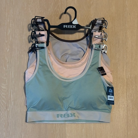 RBX Other - NWT RBX 3 Women's Scoop Neck Sports Bras size Large
